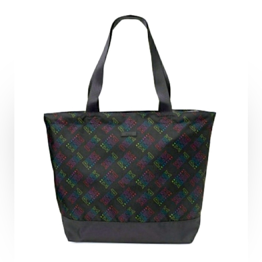 Victorias Secret Rainbow PINK Tote Bag Overnight Carry Weekender New
